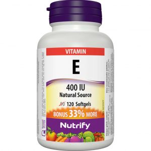 Naturals Vitamin E Natural Source Softgel, 400 IU-120 Softgels
